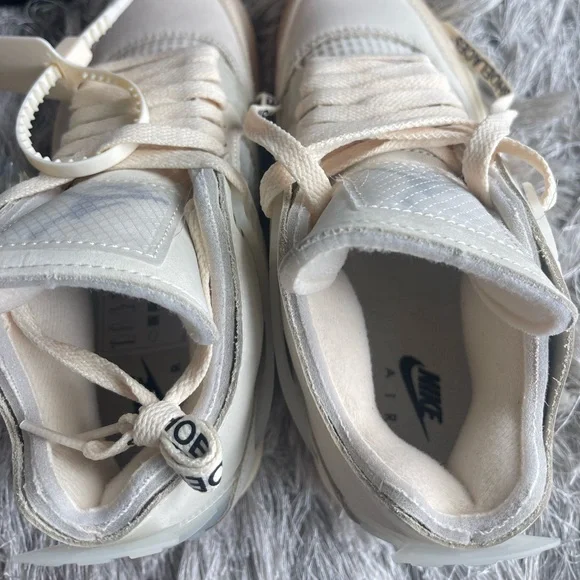 Jordan 4 Retro Off-White Sail 5.5 (W) Off-White Virgil Abloh collab NIB - Picture 9 of 12